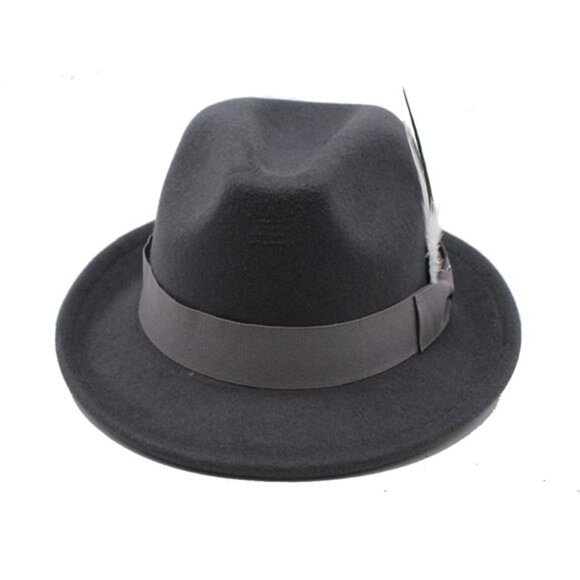 Classic Fedora Hats for Men & Women Vintage Style Short Brim Felt Hat - Picture 3 of 7